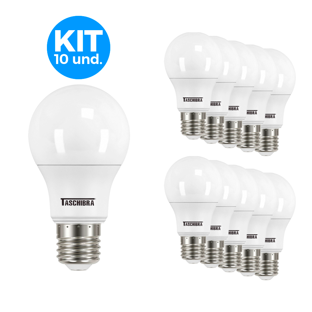 kit-10-lampadas-led-taschibra-