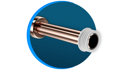 tubo de ligacao para bacia sanitaria docol 626630 30cm cobre polido descricao 01