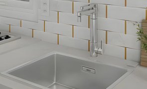 balcao de cozinha com torneira