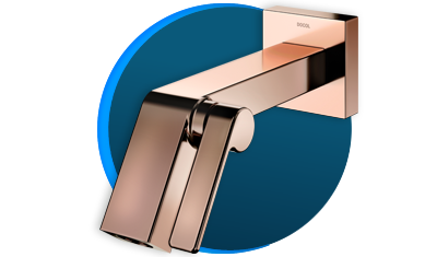 torneira para banheiro docol docolstillo docolchroma 823430 de parede cobre polido descricao