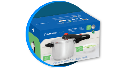 panela de pressao tramontina solar em aco inox fundo triplo com 5 dispositivos de seguranca 22 cm 699l