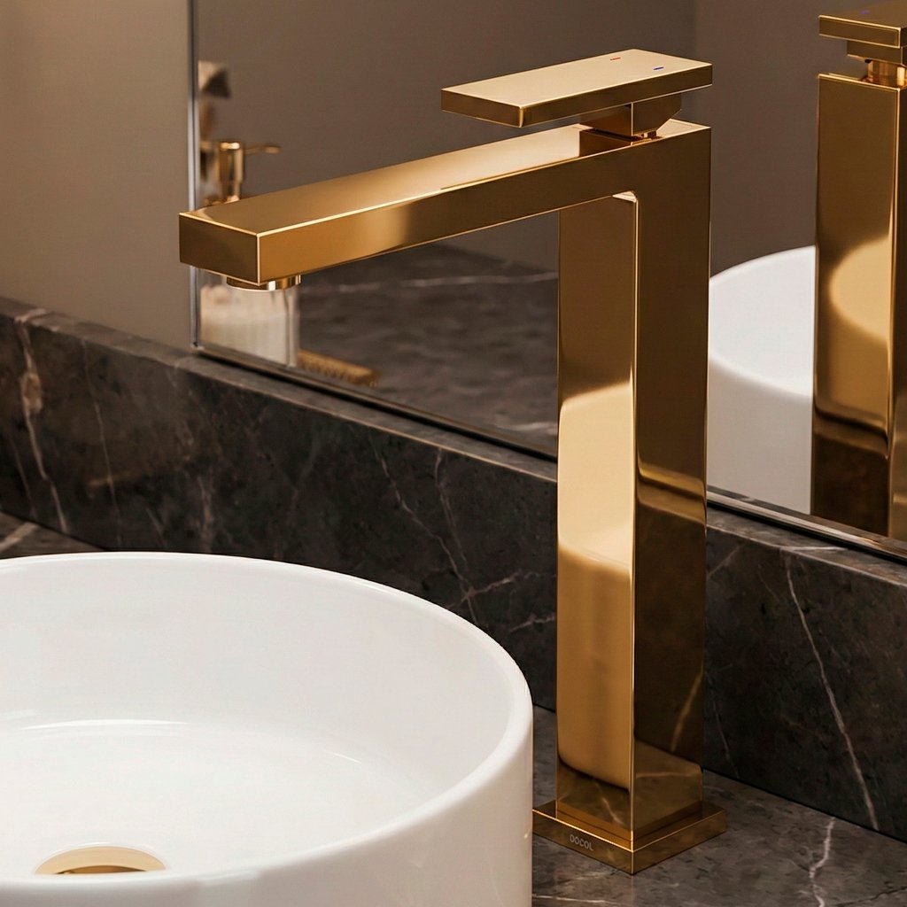 Misturador Monocomando Docol New Edge Ouro Polido | Copalux