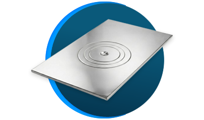 chapa para fogao a lenha espelhada 1 furo 45x75cm em ferro fundido