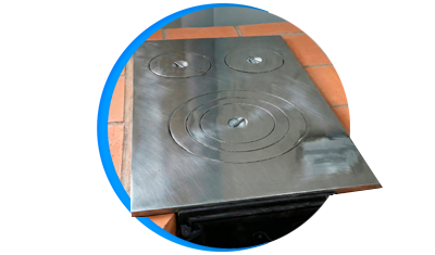 chapa para fogao a lenha espelhada 3 furos 40x60cm em ferro fundido descricao 03