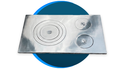 chapa para fogao a lenha espelhada 3 furos 45x65cm em ferro fundido descricao 01