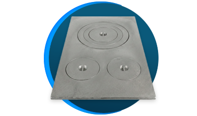 chapa para fogao a lenha polida 3 furos 40x60cm em ferro fundido descricao 01