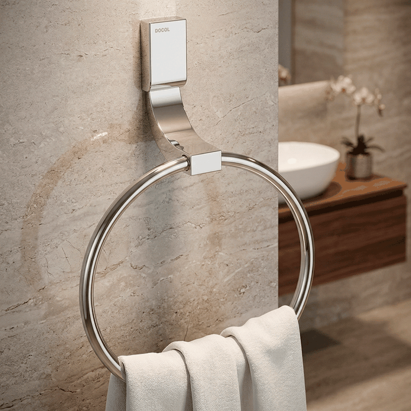 Porta Toalhas Argola Docol Top 534106 Cromada | Copalux