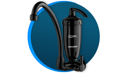 purificador acqua bella com torneira preto lorenzetti parede descricao 01
