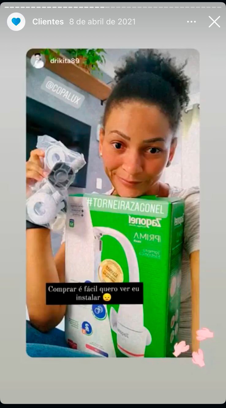 Cliente Copalux no Instagram