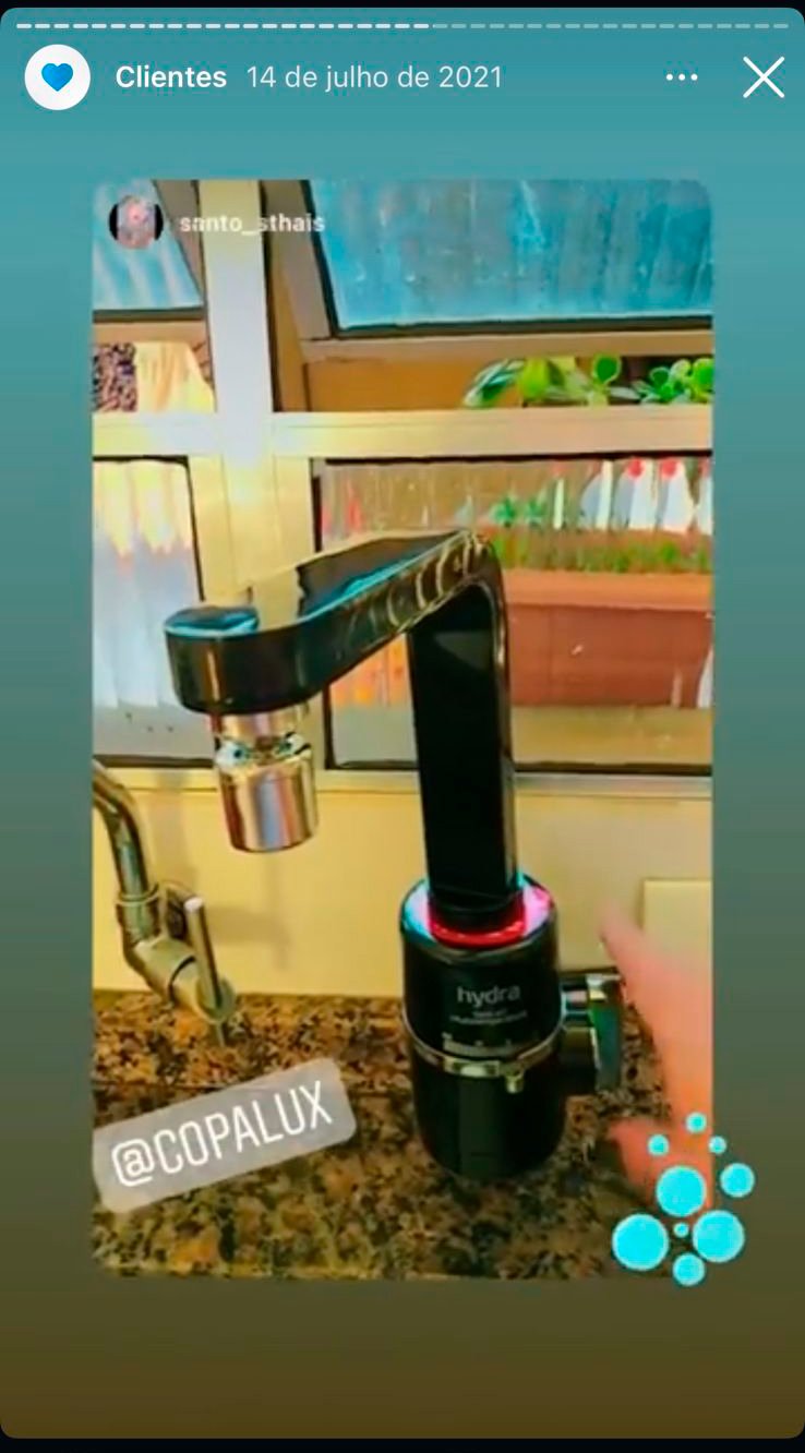Cliente Copalux no Instagram
