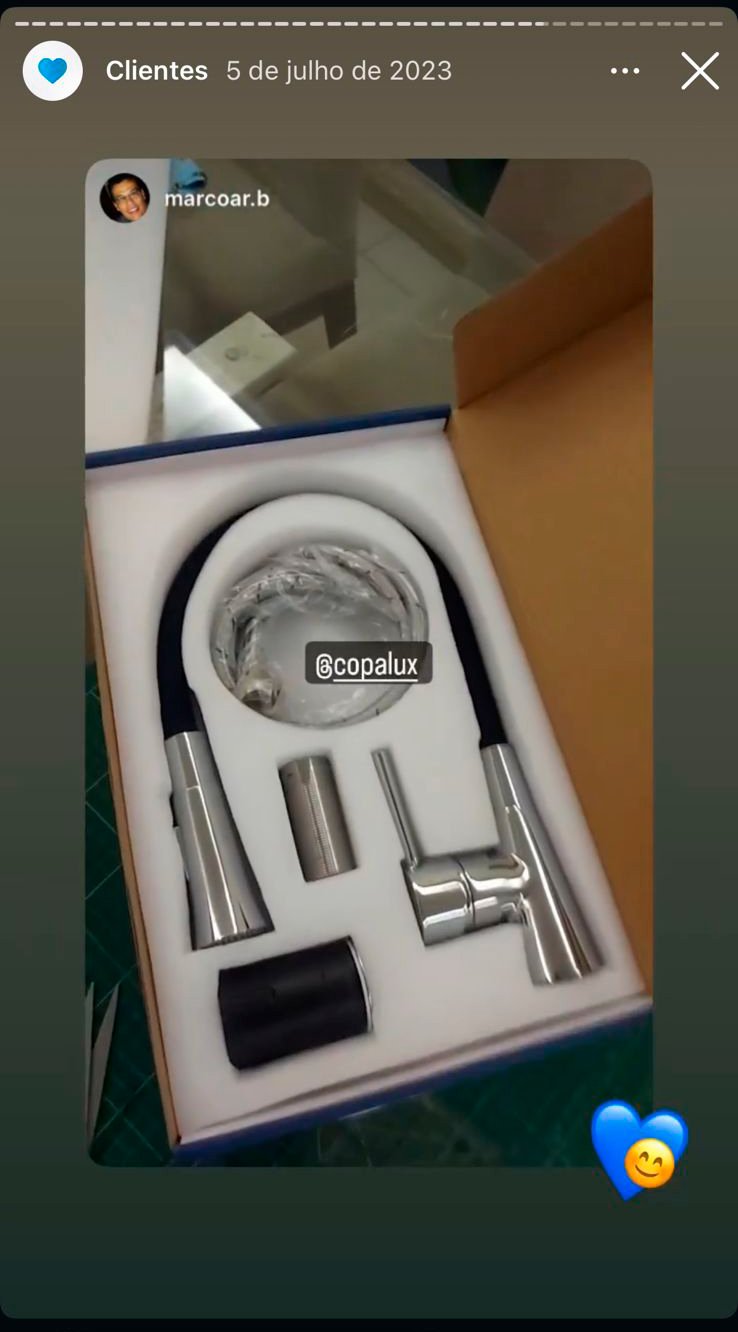 Cliente Copalux no Instagram