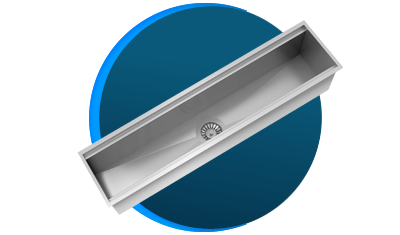 canal organizador umido debacco 900 aco inox escovado