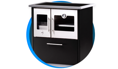 fogao a lenha hmd trento preto com chapa vitroceramica descricao
